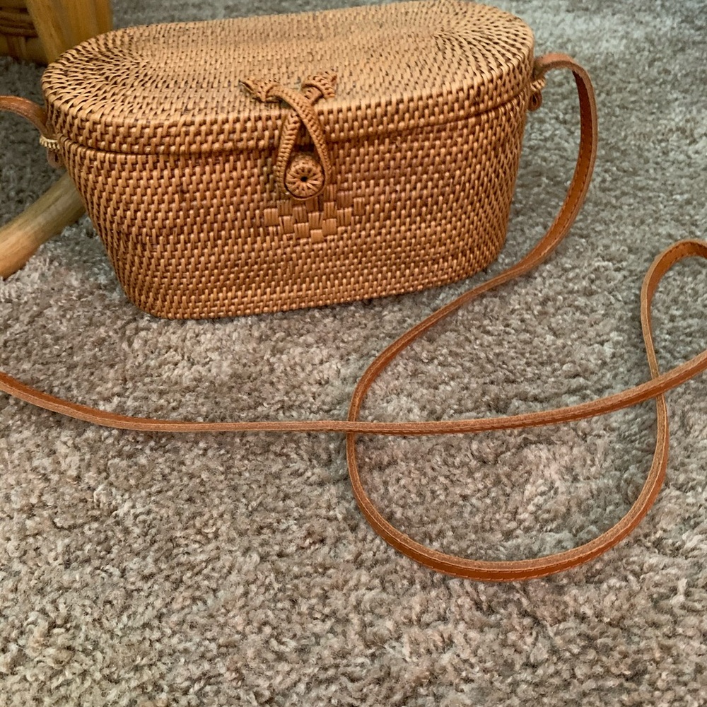 Street Level brand rattan bag.